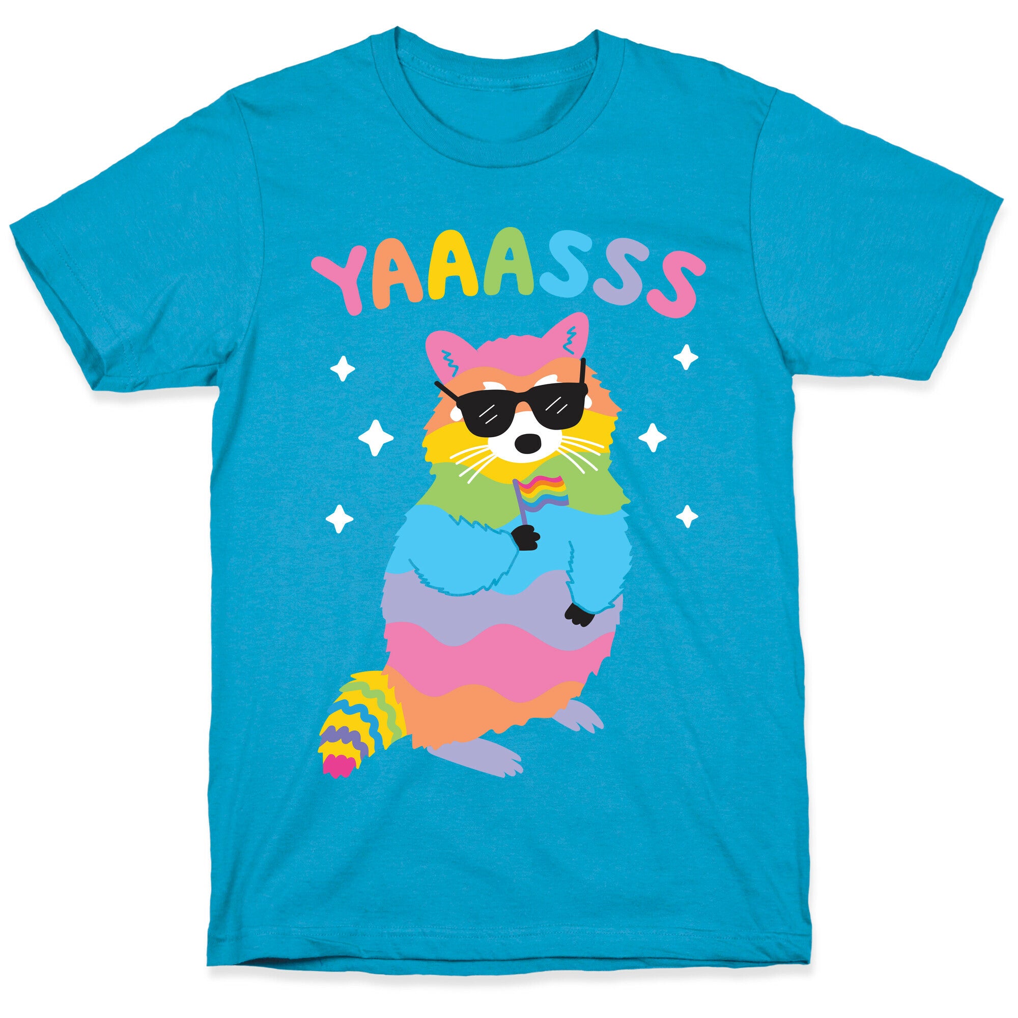 Yas Rainbow Raccoon Unisex Triblend Tee